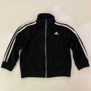 Adidas Black & White Baby unisex Zip Up Track Jacket 4T